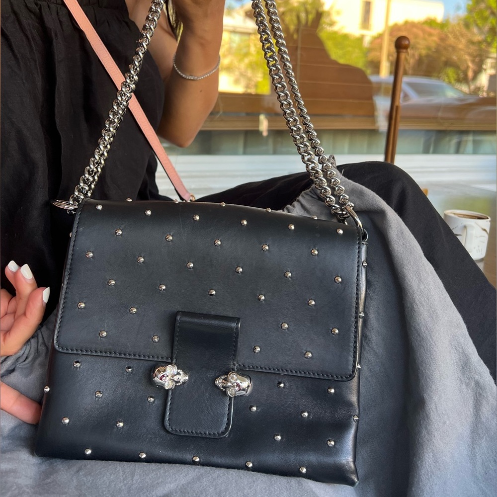 Alexander McQueen skull face bag
